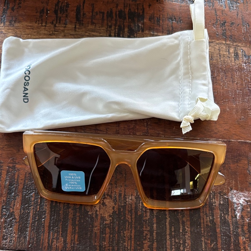 Kids Amber Square Sunglasses - UV Protection